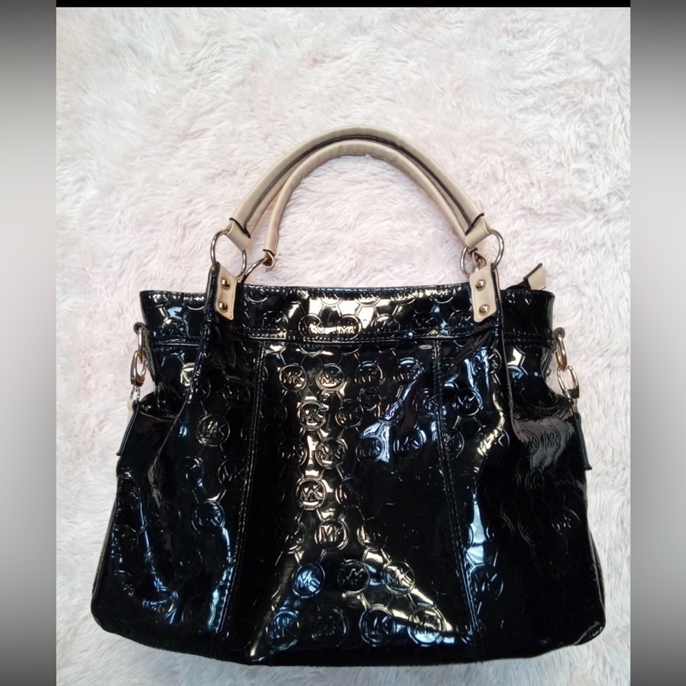 Michael kors patent leather tote